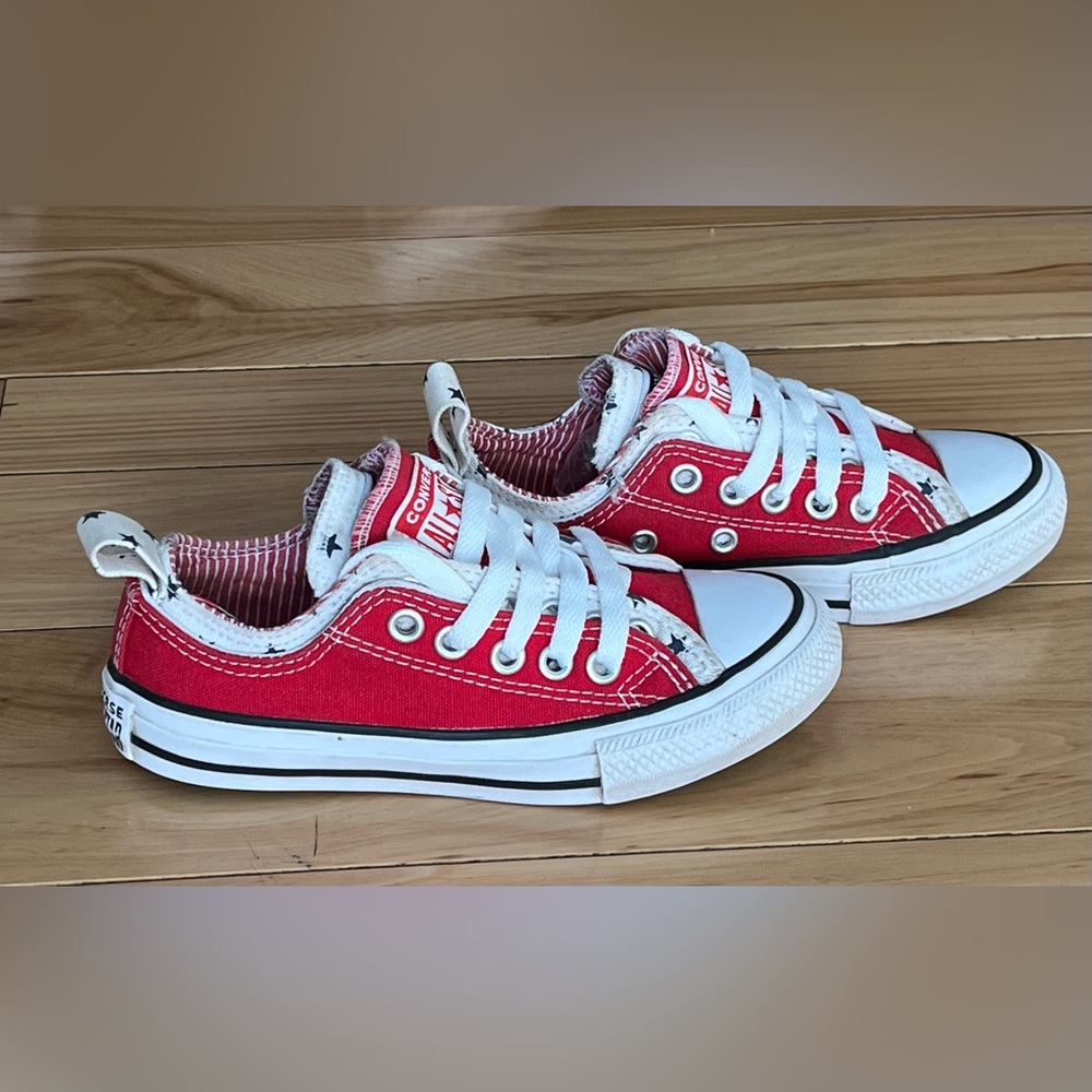 Converse Red and White Kids Sneakers - Picture 16 of 16